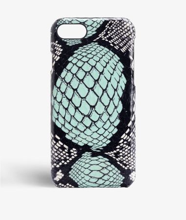 iPhone 7/8/SE Real Water Snake Bubbles Turquoise