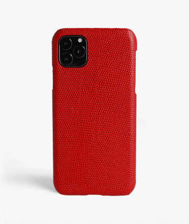 iPhone 11 Pro Leder Hülle Lizard Rot