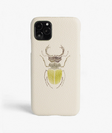 iPhone 11 Pro Max Leder Hülle Beetle Grau