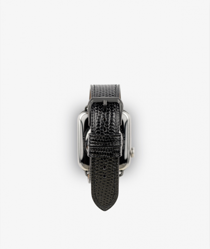 Apple Watch Leder Armband Lizard Black 42/44/45mm - Matt Black