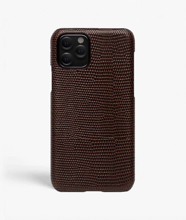 iPhone 11 Pro Leather Case Lizard Brown 