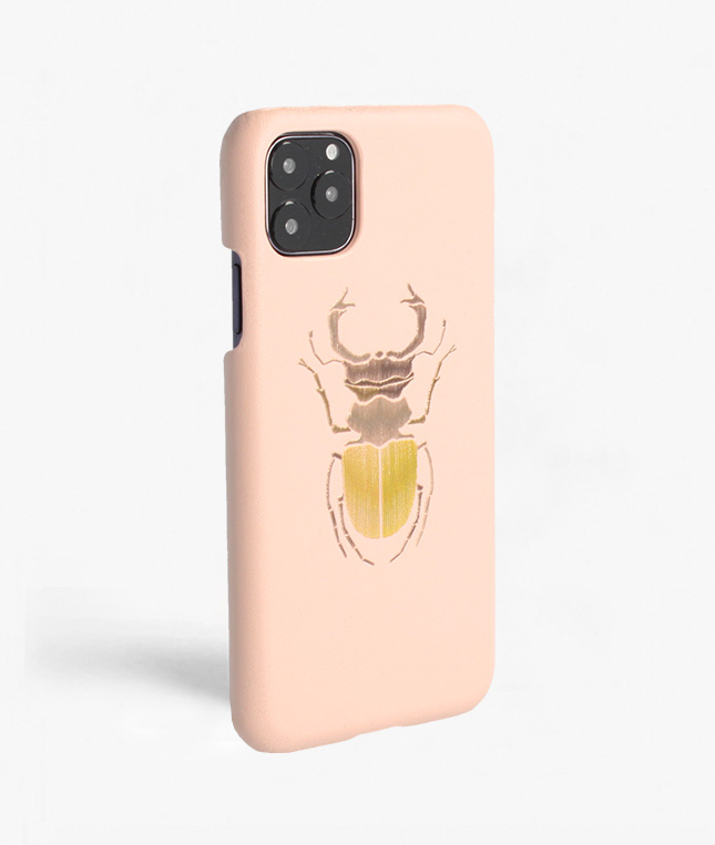 iPhone 11 Pro Max Mobilskal Lder Beetle Gammelrosa