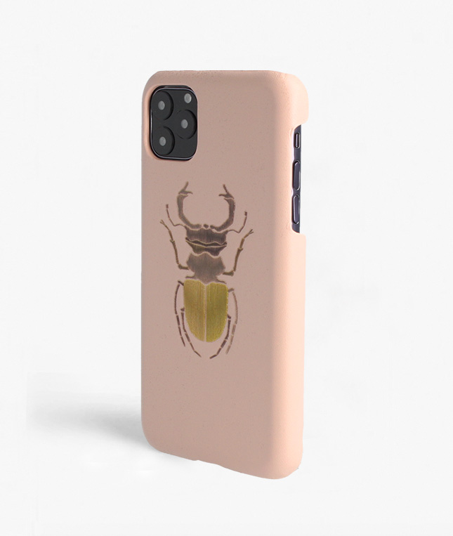 iPhone 11 Pro Max Leather Case Beetle Dusty Pink