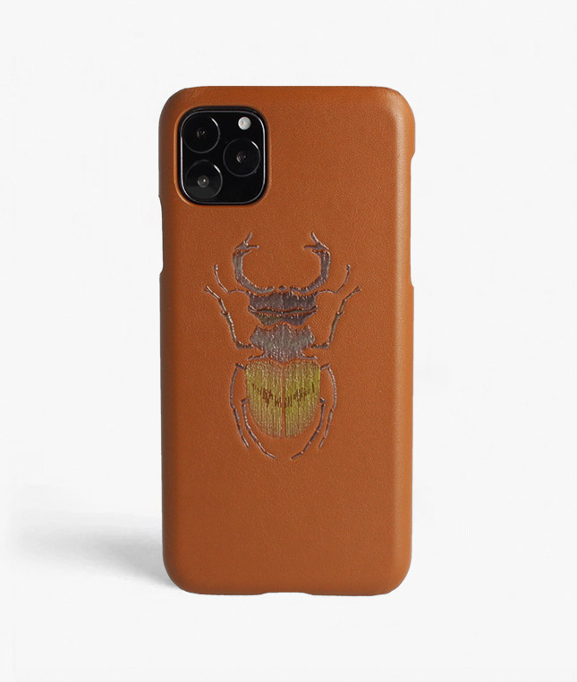 iPhone 11 Pro Leder Hlle Beetle Braun