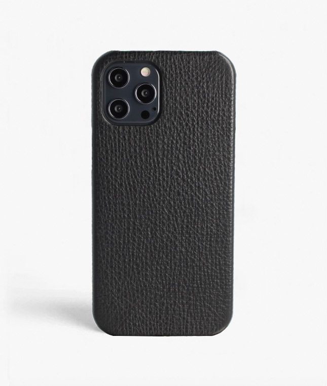 iPhone 12/12 Pro Leather Case Textured Black