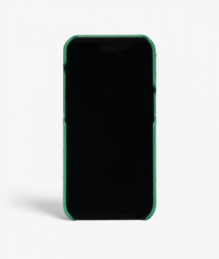 iPhone 14 Pro Max Leder Hlle Croco Emerald 